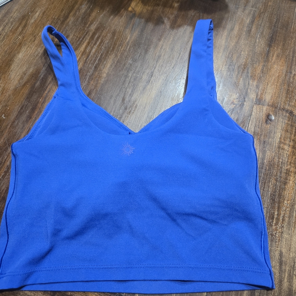 Offline By Aerie Longline Blue Sports Bra Real Me Size Small - Picture 2 of 7